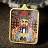 Suprimentos de templo de Xizang atacado Taigang dourado que não desbota santo padroeiro Thangka estilo nacional corrente de suéter pingentes ornamentos