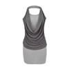 2025 Nuevo Estilo de Verano Lujuria Pura Sexy Hermana Real Elegante Falda Corta Ajustada al Cuerpo Vestido Chaleco con Cuello Halter y Cuello Oscilante