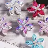 Aleación Doble Capa Ojo de Caballo Flor de Cinco Pétalos Pedrería Agujero Recto Cuentas Venta al por Mayor Accesorios para Llavero de Teléfono Collar Cadena de Bolso DIY