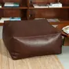 Puf para persona perezosa, sofá de almacenamiento para ropa vieja sin usar, taburete bajo para ventanal de sala de estar, taburete de cuero, cojín de cuero, tatami