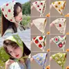Lenço Triangular de Crochê Estilo Pastoral Fofo para Meninas, Novo Acessório de Cabelo Headband de Margarida Lenço de Cabeça Primavera 2026