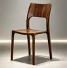 Silla Shuke de nogal negro norteamericano, silla de comedor de madera maciza totalmente ensamblada con espiga y mortaja, silla de escritorio estilo hogar nórdico con respaldo, simple y moderna