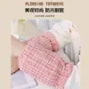 Elegantes puños de manga corta color burdeos para mujer, estilo coreano de invierno, versátiles y con estilo, adecuados para estudiantes y adultos