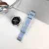 Adecuado para correas de reloj Huawei, Xiaomi y Samsung, correa de nailon de dos secciones transpirable con sensación de nube de cabeza plana, popular en plataformas de comercio electrónico