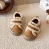 Zapatos de Algodón para Niñas 2026 Otoño Nuevo Estilo Zapatos Casuales Gruesos con Felpa para Niños Niños Medianos y Grandes Zapatos Peludos Cálidos para Niñas