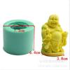 Cabeça de Buda versão Q estátua de Buda entalhe de lótus decoração molde de silicone casa carro nicho carro Buda vela de aromaterapia