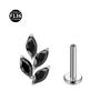 Titânio F136 1.2/1.0mm de Espessura Asas de Morcego Perfurantes Delicados Zircônia Folha Brincos Brincos Leque Pregos de Orelha