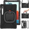 Adecuado para Samsung Tab S8 Ultra soporte giratorio portátil funda plana X900 correa funda militar antigolpes