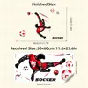 Gancho de ouro invertido chute de futebol adesivos de parede autoadesivos decoração de parede de fundo de sala de esportes ins adesivo BR0784E