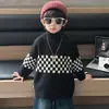 0366 Suéter de cuello alto para niños Invierno Nuevo Rojo Tejido Grueso Suéter Base Cálido para Niños Año Nuevo