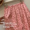 Pijama de Verano Su Xixi Leopardo Gato Kt Manga Corta Shorts Dulce Lindo Conjunto de Ropa para el Hogar para Niña Se Puede Usar Afuera