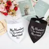 Bandanas Exclusivas Transfronteiriças para Pets Lenços para Pets Festa Meus Humanos Vão Casar