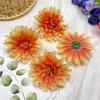 Flor Artificial Feita à Mão 8cm Agulha de Pinheiro Crisântemo Dourado Arranjo de Flores Cabeça de Flor Grampo de Cabelo Guirlanda de Flores Material de Adorno Chapéu de Roupa Flor