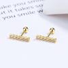 Feminino 925 Sterling Silver Simples ins-style Brincos de zircão Nicho Smart Ear Studs
