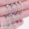 Pendientes de aleación de titanio F136 estrella de cinco puntas hueca colgante de circonita cabeza de joyería DIY joyería para piercing corporal de titanio G23