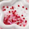 3*6mm Bolas de Ábaco de Vidrio Bolas Redondas Planas Color Caramelo Bolas Sueltas Agujero 1.3mm Material Hecho a Mano para Manualidades de Cuentas para Niños