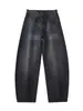Roupa Masculina Fengshe / Jeans Lavado Desgastado Retro Americano para Primavera e Outono com Design Amplo Fresco e Fluido