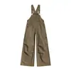 Macacão Retro OREETA Estilo Corte com Alças Masculino Feminino Tendência High Street Vintage Solto Perna Larga
