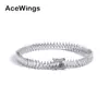 Cadena de Tenis Hip Hop Pulsera de Zirconia Ojo de Caballo para Hombres Europeos y Americanos 2*5mm Gota de Agua ins Pulsera de Tenis de una Sola Fila para Mujeres
