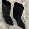 Botas de montar vintage de cuero para mujer con punta fina y que aumentan la altura, botines cortos de cuero suave con caña ancha adelgazantes, botas estilo Martin hasta la rodilla o media pantorrilla