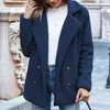Nueva Chaqueta de Felpa con Botones de Piel para Mujer Otoño e Invierno Transfronteriza Europea y Americana Amazon Cuello Solapa Suéter Holgado de Terciopelo