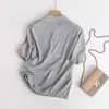 M Estilo Europeu e Americano Transfronteiriço 2026 Nova Moda Elegante Amazon Atacado de Roupas Femininas Gola Reversível Cor Sólida Suéter Malha