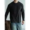 Camiseta de manga larga para hombre, mezcla de algodón Lyocell con tacto de nube y lana, colección otoño 2026, hipoalergénica, transpirable, adecuada para deportes, ocio y fitness