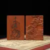 Madera alcanzada por un rayo Madera de azufaifo Colgante taoísta Bangxi Jin Chan Placa de relieve tridimensional tallada a mano Objeto mágico taoísta