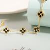 Pulsera Vintage de Moda Trébol de Cuatro Hojas con Diamante Joyería de Mano con Diseño de Personalidad para Mujer Joyería Estilo Palacio Colgante de Trébol de Cuatro Hojas