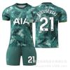 2425 Tottenham Hotspur Uniforme de futebol para dois jogadores nº. Camisa 7 Sun Xingu 9 Richarlison 17 Romero 10 Madison