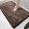 Suministro exclusivo transfronterizo de alfombrillas de baño de felpa de pelo largo altamente absorbentes, alfombrillas antideslizantes para inodoro, alfombrillas para pies de dormitorio y alfombrillas resistentes a la suciedad para puerta de entrada