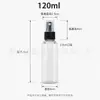 Botella rociadora transparente portátil de PET de niebla fina personalizada para dispensar desinfectante y alcohol, botella rociadora de niebla fina admite etiquetado