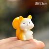 DIY micro paisagem desenho animado fofo pequeno animal mochila urso esquilo dinossauro suculenta planta resina ornamentos