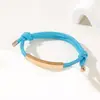 Al por mayor al contado transfronterizo Pulsera de doble cordón multicolor Acero inoxidable Color de impresión y grabado Ajustable Atrás Pulsera de doble cordón