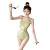 Traje de baño nuevo de triángulo de una pieza para mujer 2023 que cubre el abdomen, adelgazante, para vacaciones de playa, aguas termales, traje de baño [una generación de cabello]]