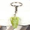 Venda Direta de Fábrica de Cristal de Jade Natural Esculturas de Anjo de 1 polegada Chaveiro Pingente Itens de Decoração para Colar DIY