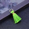 Pingente Mini Borla com Laço de Fita Artificial, Cinturão Dourado, 2cm, Acessório de Borla DIY Boêmio