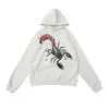 Sudadera con capucha para pareja con letras de espuma del mismo estilo del cantante de hip-hop Sp5Der Young Thug555, sudadera rosa