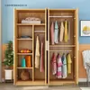 Guarda-roupa, design econômico e moderno, fácil de montar, adequado para uso doméstico, armazenamento de quarto e apartamentos de aluguel; armário de armazenamento simples de madeira maciça