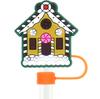 Amazon Hot Christmas Straw Cap Personalizado Soft Glue 10mm Straw Sleeve Party Straw Decorative Cap Capa de poeira