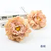 Kit de Materiales DIY de Peonía Artificial de Doble Pétalo para Hacer Accesorios Florales, Adornos para el Cabello de Estilo Chino Tradicional, Peonía Fragante de Colores Otoñales