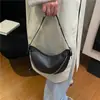 Bolsa de Corrente Nova Tendência 2025, Bolsa Dumpling Elegante e de Grande Capacidade, Cor Sólida, Versão Coreana Elegante, Bolsa Transversal de Ombro Único