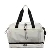 Bolsa de Viaje Portátil Ligera Casual con Compartimentos para Separación Seca y Húmeda, Bolsa de Almacenamiento para Equipaje con Ruedas, Elegante Bolso Cruzado para Deportes y Fitness