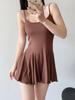 Primavera Nuevo Europeo y Americano para Mujer Tirantes Suelto Jersey Vestido Falda S16717