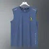 Chaleco Transpirable de Manga Corta de Seda Helada de Marca de Moda para Hombre, Camiseta Delgada Holgada de Talla Grande para Hombre de Verano