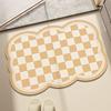 Felpudo de diatomeas para baño, resistente a la suciedad, antideslizante, estilo nórdico, absorbente