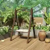 Columpio Exterior Silla Mecedora de Patio Balcón Hierro Silla Colgante Individual y Doble Techo de Tela Cesta Colgante Jardín Interior y Exterior Hamaca de Ocio