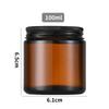 Amazon Portavelas de cristal transparente de 100g con tapa Frasco para velas de aromaterapia marrón de 200g Tapa de aluminio Vaso vacío esmerilado