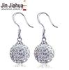 Brincos de Prata Temperamento Brincos de Cristal Coreanos Estilo Coreano Joias de Prata Nova Moda Retrô Brincos de Strass Atacado