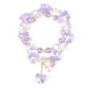 Pulsera japonesa y coreana de moda de cristal de doble círculo, temperamento dulce, simple, tendencia, pulsera para chica, joyería para novias de estudiantes, venta al por mayor